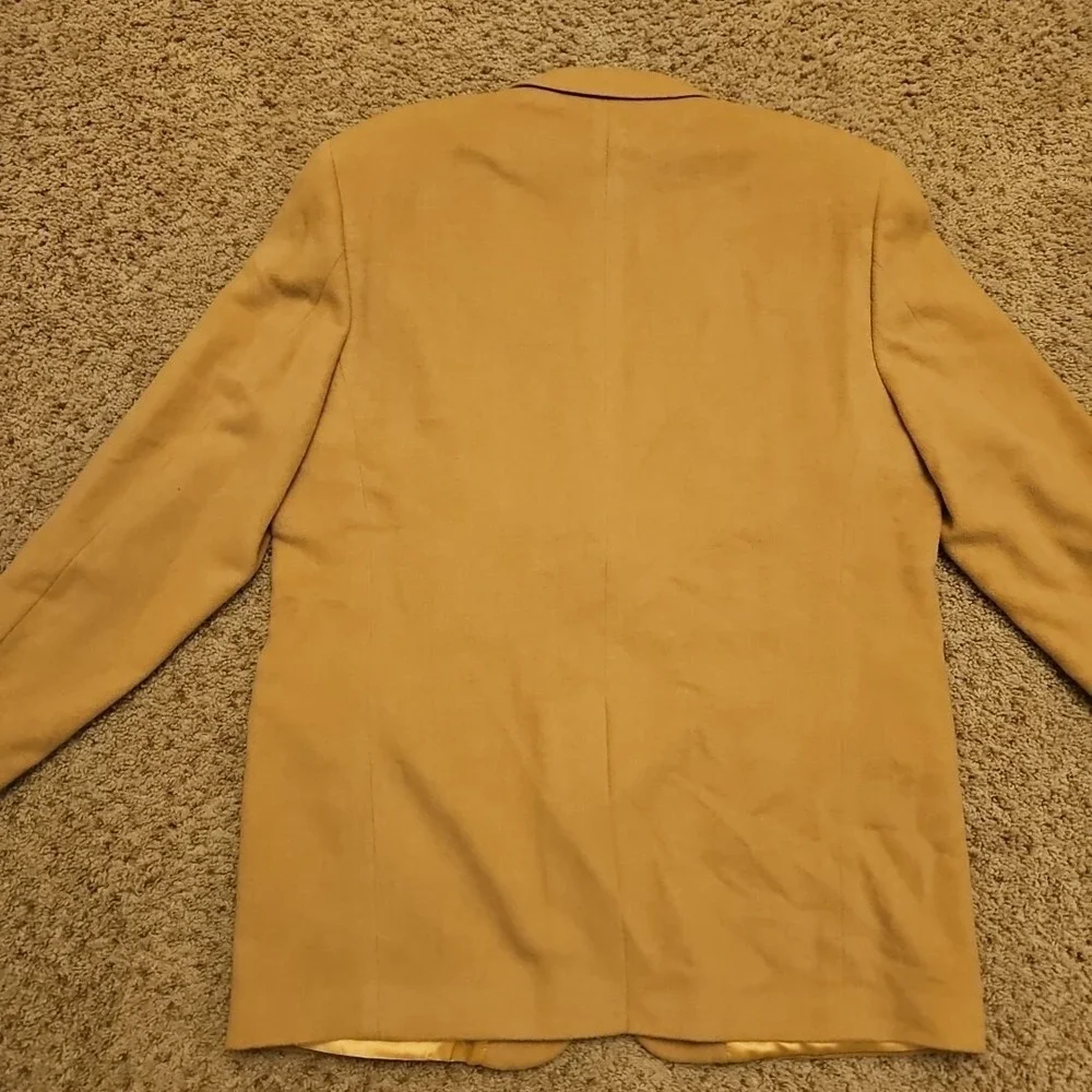 BOTANY 500 MENS‎ 46L 100% CAMEL HAIR SPORT COAT BLAZER Small Hole Left Sleeve